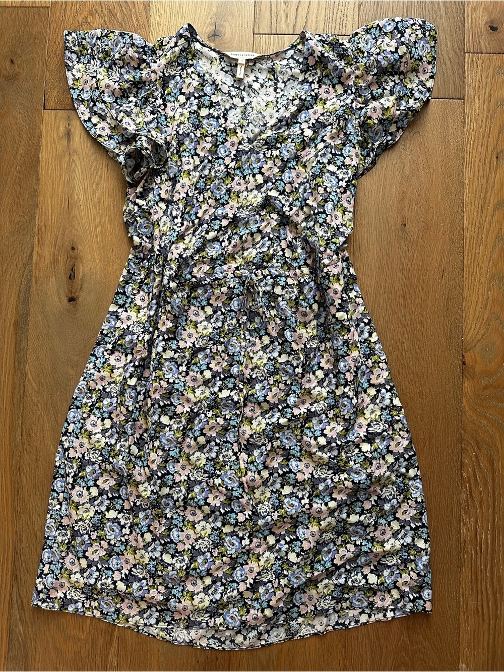Rebecca Taylor silk floral short sleeve dress